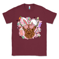 Burgundy highland heifer easter Classic Tee - LillyAllenDesigns