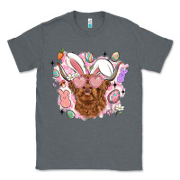 Charcoal Heather highland heifer easter Classic Tee - LillyAllenDesigns