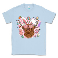 Dusty Blue highland heifer easter Classic Tee - LillyAllenDesigns