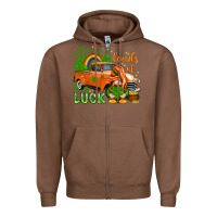 Chestnut St. Patrick's Loads of luck with gnome Zipper Hoodie - HowdyJamesFarm