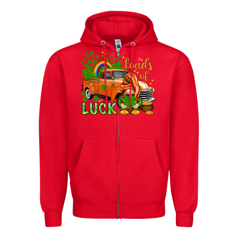 St. Patrick's Loads Of Luck With Gnome Zipper Hoodie by HowdyJamesFarm | Teevron