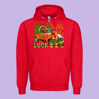 St. Patrick's Loads Of Luck With Gnome Zipper Hoodie Designed By Howdyjamesfarm