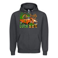 Smoke St. Patrick's Loads of luck with gnome Zipper Hoodie - HowdyJamesFarm