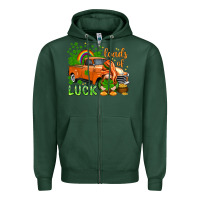 Sports Green St. Patrick's Loads of luck with gnome Zipper Hoodie - HowdyJamesFarm