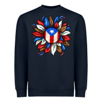 Navy puerto rico sunflower Heavyweight Sweatshirt - texasbilliewilder