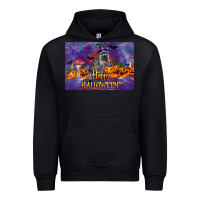 Black Happy Halloween Raccoon Urban Hoodie - LillyAllenDesigns