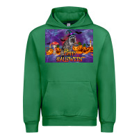 Emerald Happy Halloween Raccoon Urban Hoodie - LillyAllenDesigns