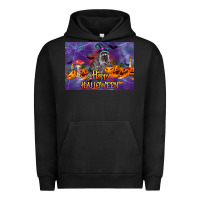 Pigment Black Happy Halloween Raccoon Urban Hoodie - LillyAllenDesigns