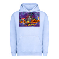 Pigment Grape Ice Happy Halloween Raccoon Urban Hoodie - LillyAllenDesigns