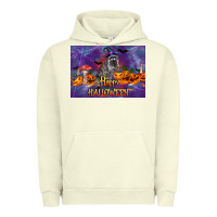 Pigment Pistachio Happy Halloween Raccoon Urban Hoodie - LillyAllenDesigns