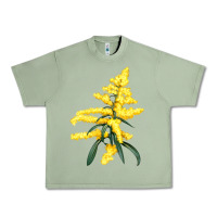 Oil Green Botanical Goldenrod Illustrations Urban Heavy Tee - LillyAllenDesigns
