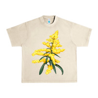 Sandshell Botanical Goldenrod Illustrations Urban Heavy Tee - LillyAllenDesigns