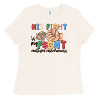 Bone his fight is my fight autism awareness Ladies Tee - MaliasSmallBusiness