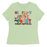 Matcha his fight is my fight autism awareness Ladies Tee - MaliasSmallBusiness
