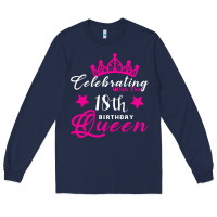 Navy Celebrating With the 18th Birthday Queen Long Sleeve Tee - Bettercallsaul