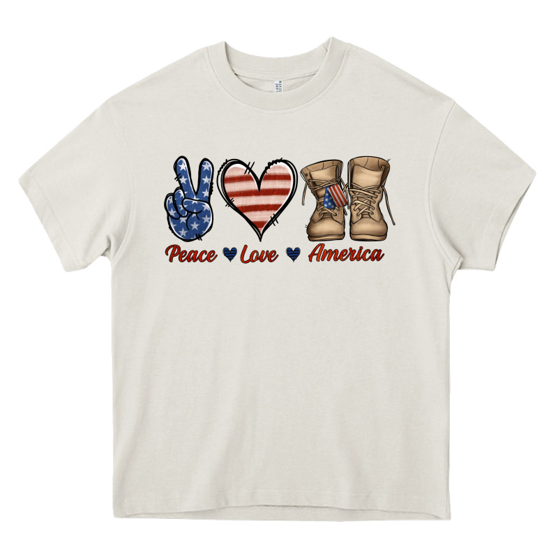 Peace Love America Heavy Core Tee by Jasminsmagicworld | Teevron