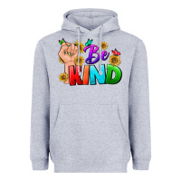 Heather Grey Be Kind LGBTQ+ Heavyweight Hoodie - BundleAndBundleShop