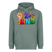 Sage Be Kind LGBTQ+ Heavyweight Hoodie - BundleAndBundleShop