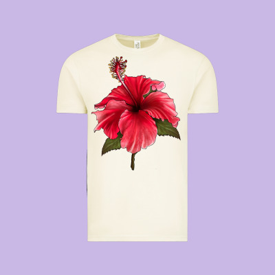 Puerto Rican Hibiscus Flower Vintage Tee Designed By Lillyallendesigns