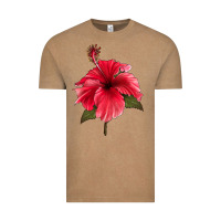 Vintage Coffee Puerto Rican Hibiscus Flower Vintage Tee - LillyAllenDesigns