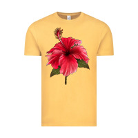 Vintage Mustard Puerto Rican Hibiscus Flower Vintage Tee - LillyAllenDesigns