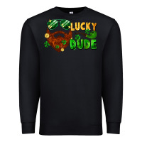 Black lucky dude saint patrick's bearded man Premium Sweatshirt - FaDigitalArtStudio