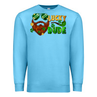 Ocean Blue lucky dude saint patrick's bearded man Premium Sweatshirt - FaDigitalArtStudio