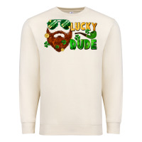 Sandshell lucky dude saint patrick's bearded man Premium Sweatshirt - FaDigitalArtStudio