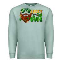 Seafoam lucky dude saint patrick's bearded man Premium Sweatshirt - FaDigitalArtStudio