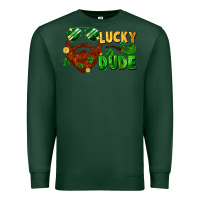 Sports Green lucky dude saint patrick's bearded man Premium Sweatshirt - FaDigitalArtStudio