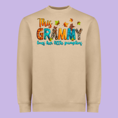 Customized This Grammy Loves Her Little Pumpkins Heavyweight Sweatshirt Designed By Texasbilliewilder