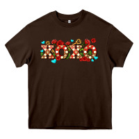 Chocolate Brown xoxo roses and keys Heavy Core Tee - AdoDesignShop