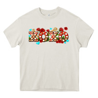 Cream xoxo roses and keys Heavy Core Tee - AdoDesignShop