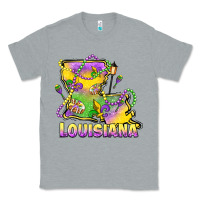 Heather Grey louisiana mardi gras state map Classic Tee - LillyAllenDesigns