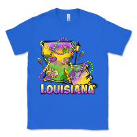 True Royal louisiana mardi gras state map Classic Tee - LillyAllenDesigns