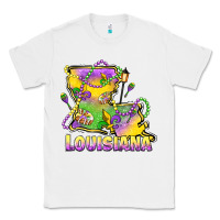 White louisiana mardi gras state map Classic Tee - LillyAllenDesigns