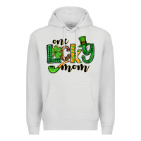 Dove Grey One lucky mom St. Patrick's Premium Hoodie - OliviaCreatesArt