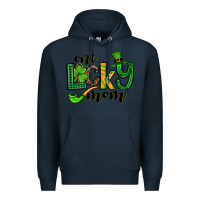 Navy One lucky mom St. Patrick's Premium Hoodie - OliviaCreatesArt