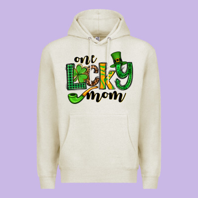 One Lucky Mom St. Patrick's Premium Hoodie Designed By Oliviacreatesart