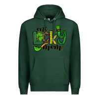 Sports Green One lucky mom St. Patrick's Premium Hoodie - OliviaCreatesArt