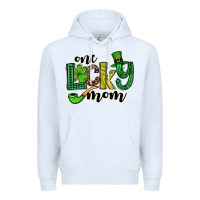 White One lucky mom St. Patrick's Premium Hoodie - OliviaCreatesArt