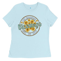 Baby Blue my greatest blessing call me nana Ladies Tee - MaliasSmallBusiness
