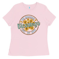 Bubblegum Pink my greatest blessing call me nana Ladies Tee - MaliasSmallBusiness