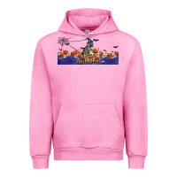 Fuchsia Pink Happy Halloween Raccon Urban Hoodie - LillyAllenDesigns