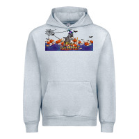 Heather Grey Happy Halloween Raccon Urban Hoodie - LillyAllenDesigns