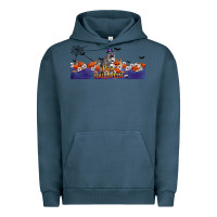 Pigment Midnight Navy Happy Halloween Raccon Urban Hoodie - LillyAllenDesigns