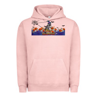 Pigment Salmon Happy Halloween Raccon Urban Hoodie - LillyAllenDesigns