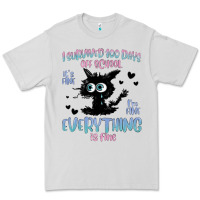 Dove Grey i survived 100 days of school cat Premium Tee - MaliasSmallBusiness