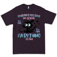 Plum i survived 100 days of school cat Premium Tee - MaliasSmallBusiness