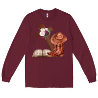 Burgundy Boots with Bible and cross Long Sleeve Tee - Bettercallsaul